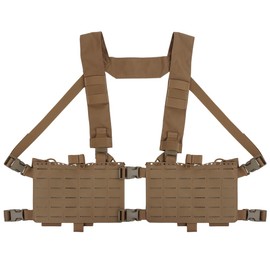 Tactical Chest Pack,Placard Split Front Chest Rig MOLLE System Magazine Pouch