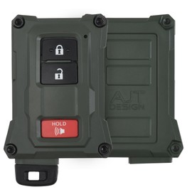 AJT DESIGN Replacement Key Fob Case Compatible with Toyota Tacoma, Tundra, 4Runner V1, Injection Fob V1.5 - Army Green