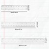 3Pcs Plastic Ruler Set, GLADFRESIT Transparent Straight Ruler Shatterproof Ruler