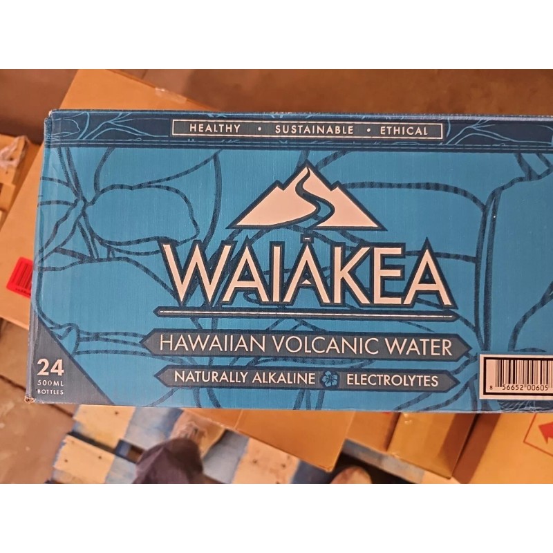 Waiakea Hawaiian Volcanic Water, Naturally Alkaline, 100% Upcycled Bottle,