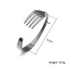 EENSYWEENSY Fork Shaped Bracelet - Simple Opening C-Shaped Cuff Bangle