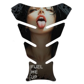 Tankpad Motorcycle Protective Sticker Fuel Me Up Woman Black White X509961VA
