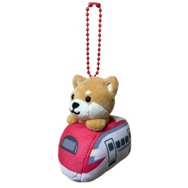 LamPlanning Series-8 Traveling Mameshiba Key Chain Mascot, Ball Chain, Back Charm, Cute, Fluffy, Dog, Shiba Inu, Mameshiba, Healing, Braun
