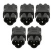 5 Pcs IEC320 C6 to IEC320 C5 Power Adapter Computer