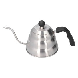 Gooseneck Coffee Pot, Stainless Steel Coffee Pot Stainless Steel Flip Top Coffee Pot Stainless Steel Flip Top Coffee Pot Vintage Gooseneck Spout Home Kitchen Coffee Utensils(1L)