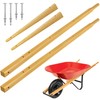 Wood Replacement Wheelbarrow Handles Kit with 304 Stainless Nuts and