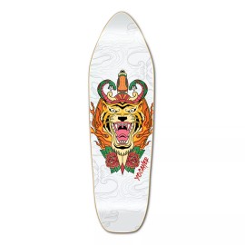 Yocaher Mini Cruiser Skateboard Deck - Flaming Tiger (DECK ONLY)
