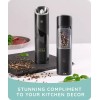JULY HOME 2 Pack Gravity Electric Salt & Pepper Grinder