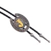 GelConnie Mens Bolo Tie Cowboy Tie Leather Necktie Western Letter