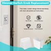 Lutron Skylark Dimmer Switch Knob Replacement, White, 6 Pack