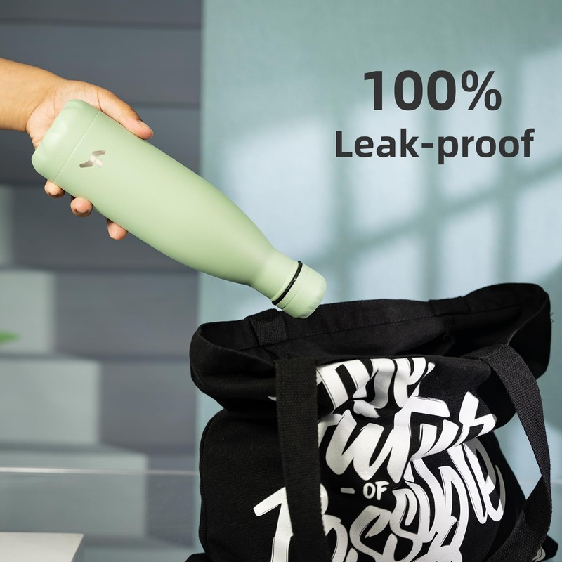 Konokyo Insulated Water Bottles,17 oz Double Wall Stainless Steel Vacumm