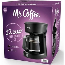 Mr. Coffee Easy On/Off 12-Cup Coffee Maker Switch Pour Grab-a-Cup Auto Pause