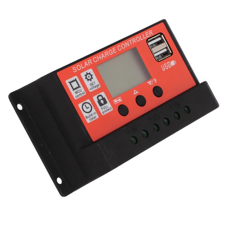 PWM Auto Solar Charge Controller LCD Display Dual USB Solar