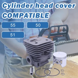 AUMEL 46mm Cylinder Piston Crank Bearing Fit for Husqvarna 55 50 51 Chainsaws 503609171, Cylinder Piston Crank Bearing Kit, Cylinder Gasket, Piston Needle Bearing, Ignition Coil, Spark Plug