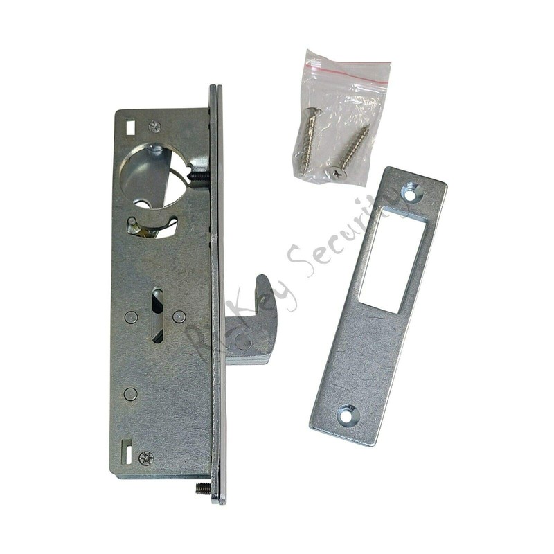 Storefront Door Mortise Lock Hook Deadbolt with 2 Cylinders Adams