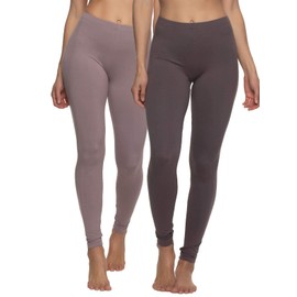 Felina Velvety Super Soft Lightweight Style 2801 Leggings 2-Pack - for Women - Yoga Pants, Workout Clothes (Big City, Large)