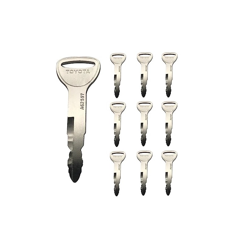 Ignition Keys, 10 Pack Forklift Key Heavy Equipment Ignition Keys