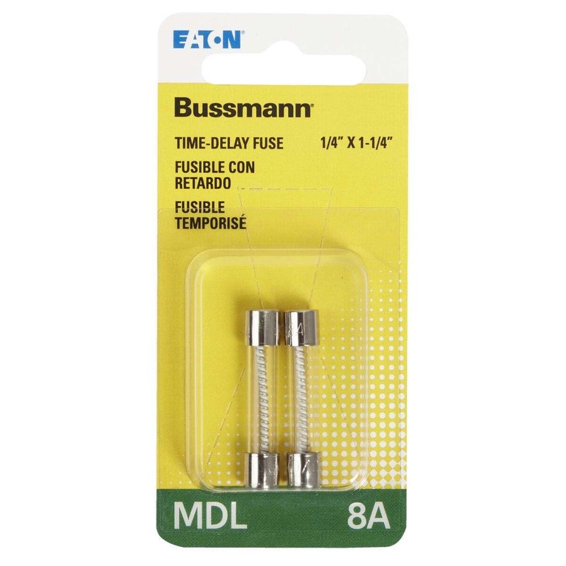 Bussman BP/MDL-8 8 Amp Glass Tube Time Delay Fuse 2