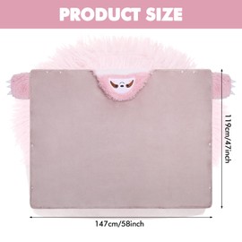 Kssvzz Pink Sloth Cuddly Blanket with Sleeves and Hood, Sloth Gift for Women, Christmas Gifts for Women, Portable Blanket for Dressing, Cuddly Blanket, Fluffy Children, Pink