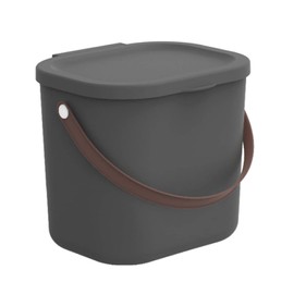 Rotho Albula Storage Container with Lid, 6L Storage System, Storage Box with Recycled Plastic Handle, BPA-Free (Anthracite)