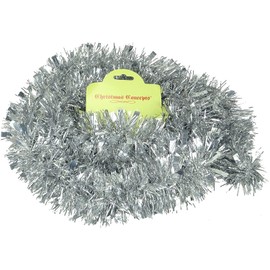 Christmas Concepts®® 2 Metre Chunky/Fine Christmas Tinsel - Christmas Decoration Tinsel (Silver)