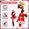 Dorkis 2.4 m Adornos Navideños Inflables para Exteriores, Papá Noel