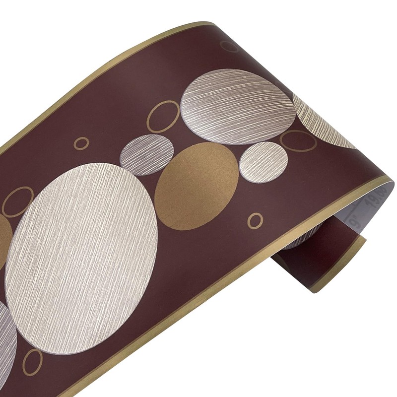 SimpleLife4U Ellipse Pattern Wallpaper Border Roll Peel & Stick Wall