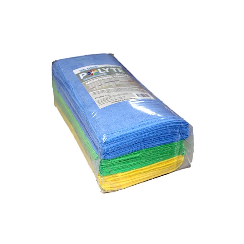Polyte Toalla de Limpieza Microfibra Multiuso 300 gsm, 40.6x40.6 cm