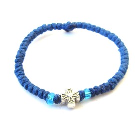 Iconsgr Handmade Christian Orthodox Komboskoini Chotki Prayer Rope Bracelet Blue 2