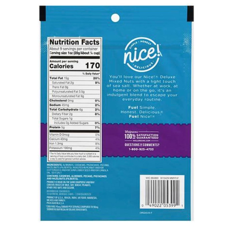 Roasted Deluxe Mixed Nuts 8.75 (pack of 2) nice