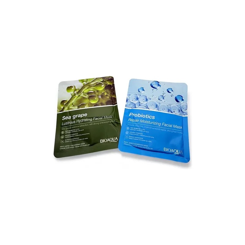 Mascarillas Bioaqua 24pz Probioticos, Uva, Trufa Y Mas