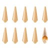 Elecrelive 10Pcs 18K Gold Plated Bead Cone Caps Long Bead