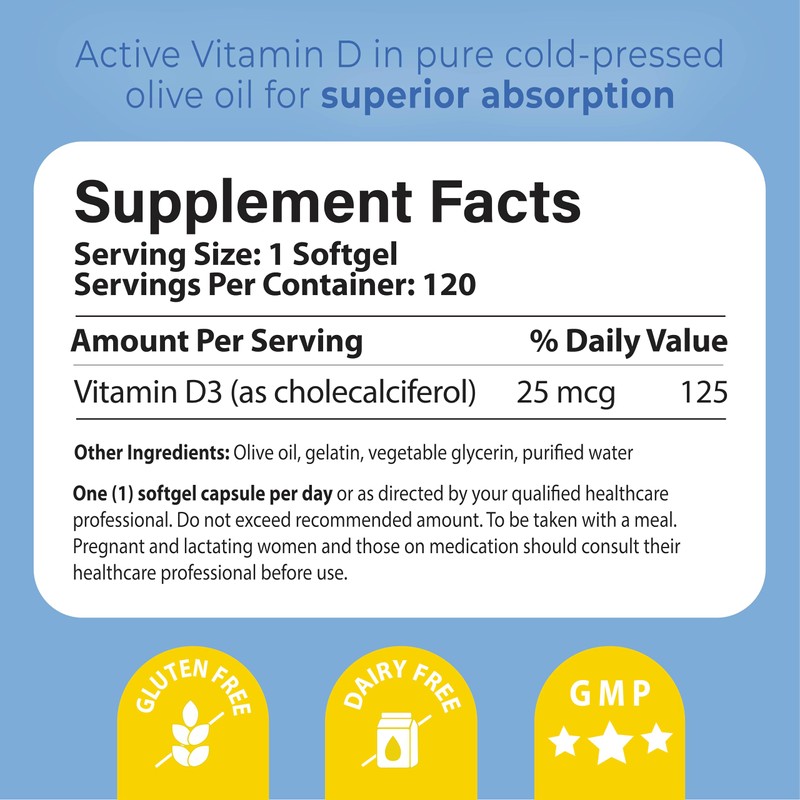 Pharma Nord D-Pearls Vitamin D3 25 mcg (1000 IU) (360)