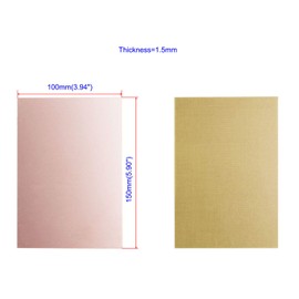 Aoje-Link Single Side Copper Clad PCB Laminate Circuit Board, FR-4 Glass Fiber, 150 x 100 x 1.5mm, 5pcs