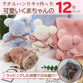 dodtazz Towel, Handkerchief, Petite Gift, Hand Towel, Bear Gift, Giveaway, Set of 12