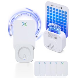 Indoor Fly Trap, Plug-in Bug Light Catcher with UV and Blue Light - Fruit Fly Traps for Indoors, Gnats, Mosquitoes, Flies, Moths,House Flies - Fly Traps Indoor for Home-400 Sq Ft of Protection