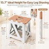 Folding Shower Stool Foot Rest - 330lbs Heavy-Duty Anti-Slip Shower