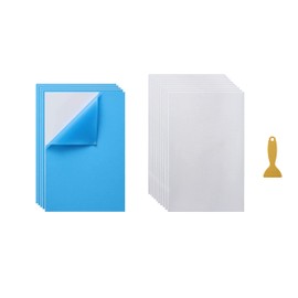 Rhinestone Template Material Sticky Flock Adhesive Stencil Flock Magic Sticky Flock 10sheet 30x20cm (5Sheet Flock 10Sheet Tape)