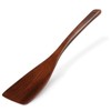 Wooden Spatula for Cooking, Long Handle Corner Spatulas for Frying