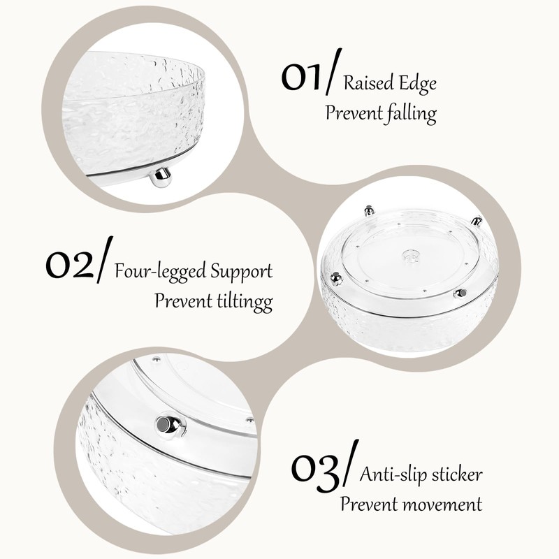 CECOLIC 360° Rotating Makeup Organizer, 11'' Lazy Susan Perfume Organizer