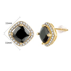 Yoursfs Sparkling Zirconia Earrings, Popular, Square Earrings, Hypoallergenic, Cute, For Mothers, Women, Accessories, Gift, Gold Plated, Cubic Zirconia