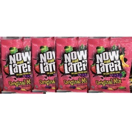 Now and Later Long Lasting Original Mixed Fruit Chews 4 Oz Bag(pack of 4)