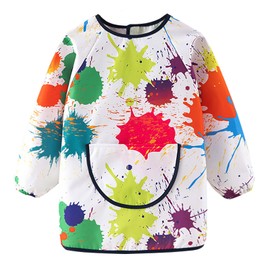 Heyjoin Kids Waterproof Art Smock Graffiti Painting Apron with Long Sleeves for Toddlers & Children (Graffiti-S)