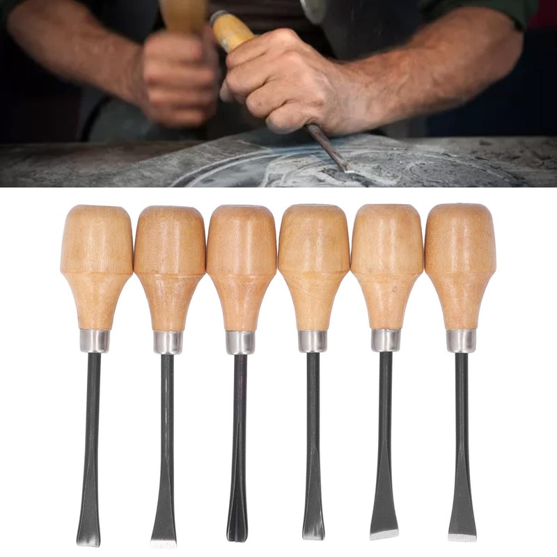 Wood Chisel Set, 6 Portable and Useful Wood Chisel Tools