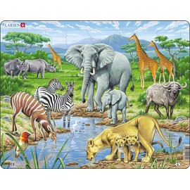 Larsen Puzzles African Savannah 65 Piece Children's Jigsaw Puzzle