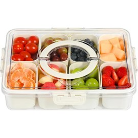 Snack Box Container with divider plastic