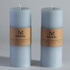 MOZEAL 3" x 8" Hand-Poured Unscented Large Candle, Smokeless Rustic