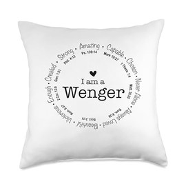 Wenger Family Name - Mom Name Mothers Day Throw Pillow