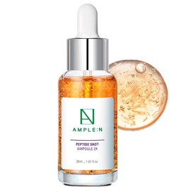 AMPLE:N Peptide Shot Serum 2X – Intensive Age Defying Concentrate Face Serum with Peptide Threads – Erasing Wrinkles and Improve Firmness – Lifting Sagging Skin – Plump, Repairs Skin, 1.01 fl.oz.