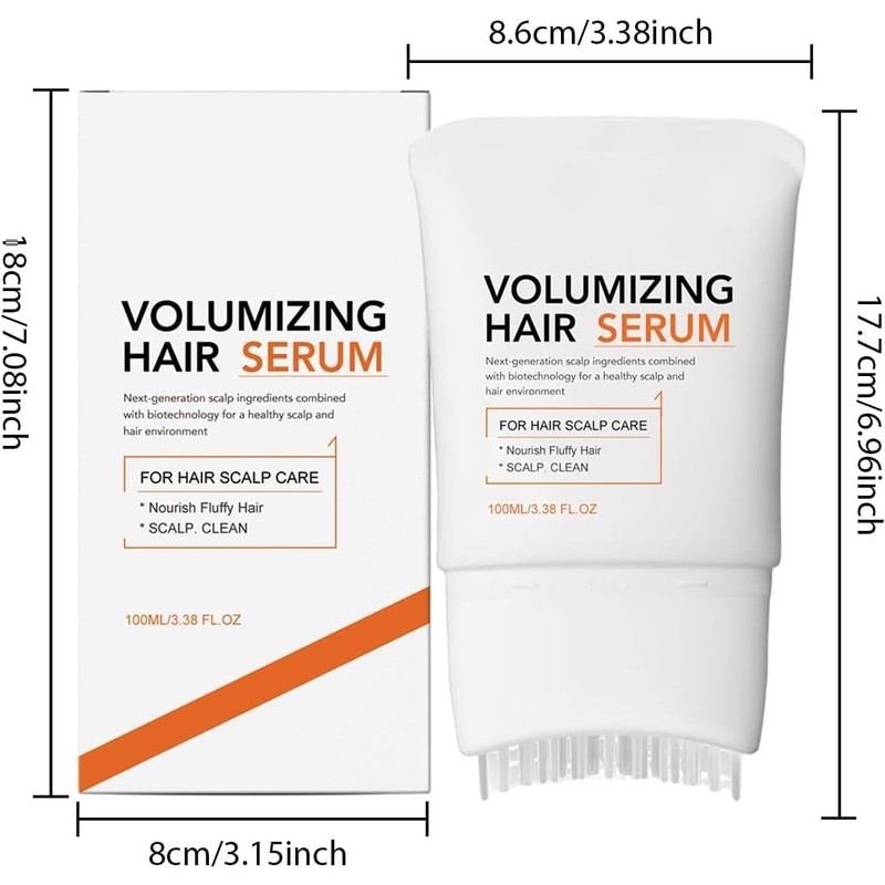 Hair Growth Serum with Built-In Brush, Scalp Massager, Heartleaf-Derived Ex